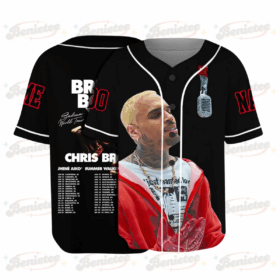 Chris Brown Breezy Bowl Baseball Jersey, Personalized Chris Brown Tour Jersey