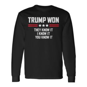 Funny Trump Won They Know It I Know It You Know It T-shirt, Trump Won Sweatshirt, Trump President 2024 Shirt, Pro Trump Shirt, Republican Shirt