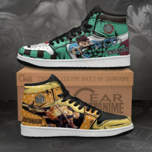 Tanjiro and Zenitsu Agatsuma J1s Sneakers Anime Breathing Form MN22