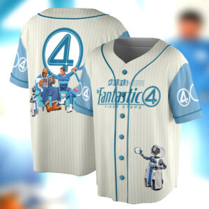 Fantastic Four First Steps Baseball Jersey, Fantastic Four Logo Jersey, Marvel Superhero Jersey