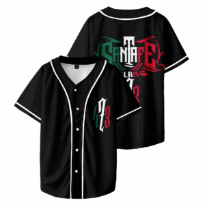 Santa Fe Klan 473 Tour Merch Baseball Jersey V-Neck Fashion Casul Streetwear Hip Hop Tops