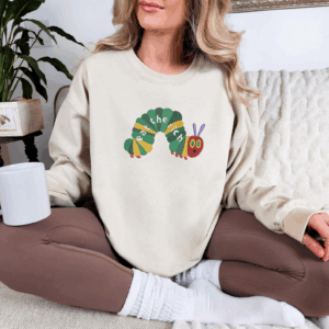 EMBROIDERED Eat The Rich Sweatshirt, Hungry Caterpillar Hoodie