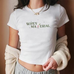 Wifey Material Croptop, Martini Bachelorette Top, Trendy Y2K Engagement Gift For Bride, Bride To Be CropTop