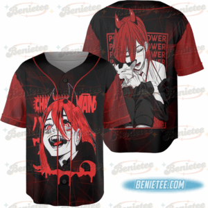 Chainsaw Man Heavy Jersey, Anime Lovers Tee, Manga Jersey, Japanese Anime Gift, Vintage Graphic Jersey - Unisex Heavy Cotton Baseball Jersey