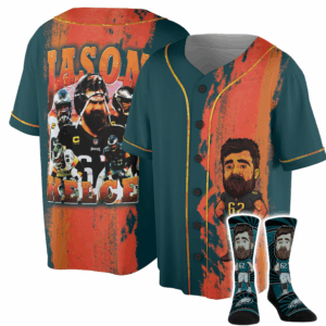 Jason Kelce Million Philadelphia Eagles Baseball Jersey And Socks