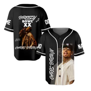 Personalized Chris Brown Tour Jersey, Breezy Bowl XX 2025 Shirt