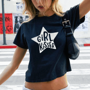 Pride Month Croptop, Funny Girl Kisser, LGBTQ Merch