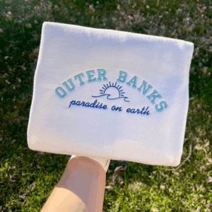 Outer banks North Carolina embroidered crewneck sweatshirt, outerbanks paradise on earth
