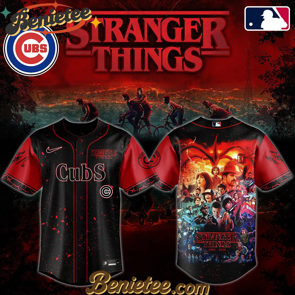 All Team MLB Chicago Cubs x Stranger Things Baseball Jersey 2025 Editions Limited All Team MLB Chicago Cubs x Stranger Things Baseball Jersey 2025 Editions Limited