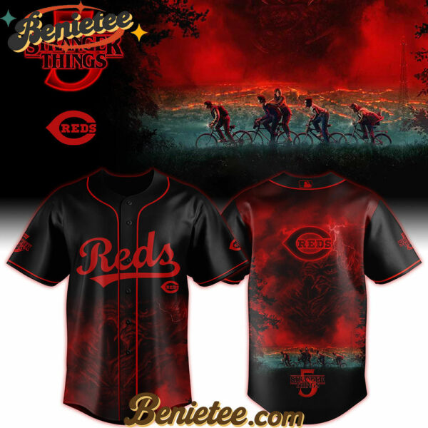 All Team MLB Cincinnati Reds x Stranger Things Baseball Jersey 2025 Editions Limited
