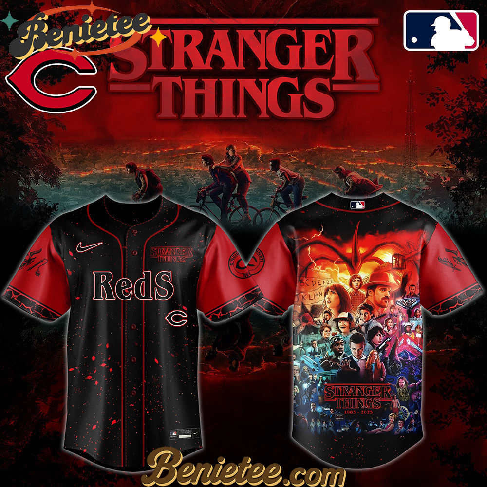 All Team MLB Cincinnati Reds x Stranger Things Baseball Jersey 2025 Editions Limited