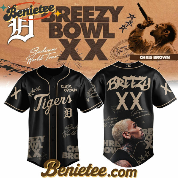 MLB x Chris Brown Breezy Bowl XX World Tour 2025 Jersey Editions Limited Black, Custom Baseball Jersey, Breezy Bowl XX Stadium World Tour Baseball Jersey