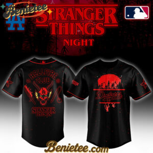 All Team MLB Los Angeles Dodgersx Stranger Things Night Baseball Jersey Limited Edition