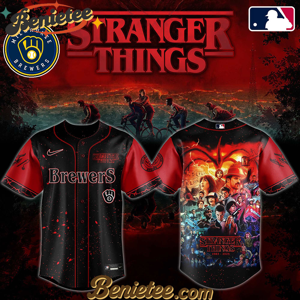 All Team MLB Milwaukee Brewers x Stranger Things Baseball Jersey 2025 Editions Limited All Team MLB Milwaukee Brewers x Stranger Things Baseball Jersey 2025 Editions Limited