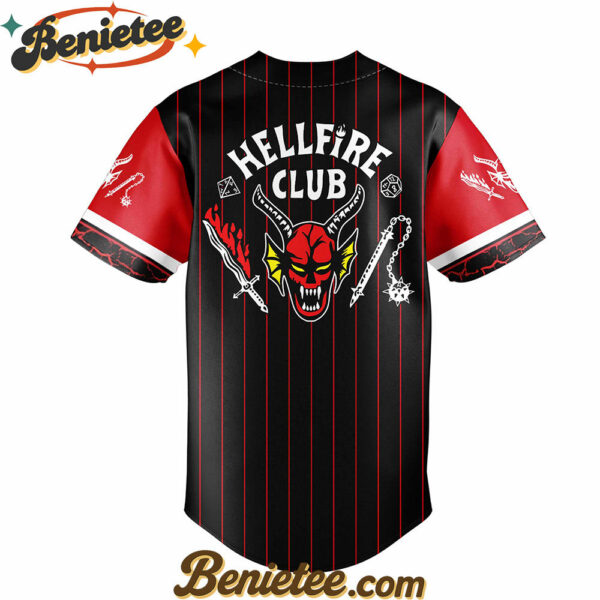 All Team MLB New York Yankees x Hellfire Club Redline Pinstripe Stranger Things Baseball Jersey
