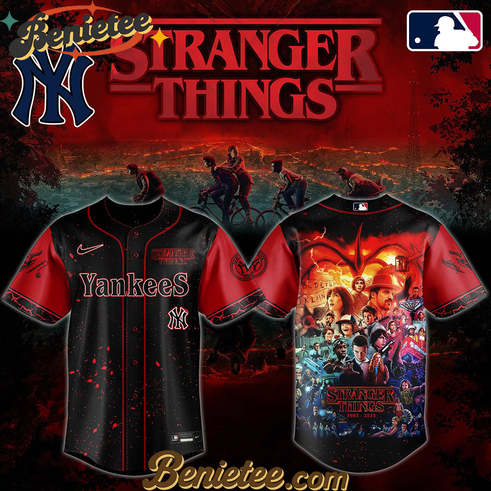 All Team MLB New York Yankees x Stranger Things Baseball Jersey 2025 Editions Limited All Team MLB New York Yankees x Stranger Things Baseball Jersey 2025 Editions Limited