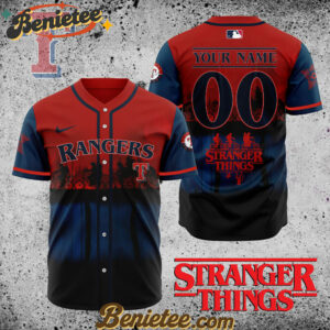 All Team MLB Texas Rangers X Stranger Things Baseball Jersey
