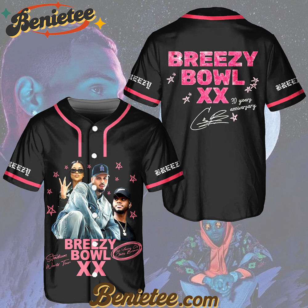 Breezy Bowl XX Tour Baseball Jersey, Personalized Chris Brown Tour Jersey, Chris Brown Breezy Bowl Baseball Jersey, Breezy Bowl XX 2025 Jersey Breezy Bowl XX Tour Baseball Jersey, Personalized Chris Brown Tour Jersey, Chris Brown Breezy Bowl Baseball Jersey, Breezy Bowl XX 2025 Jersey