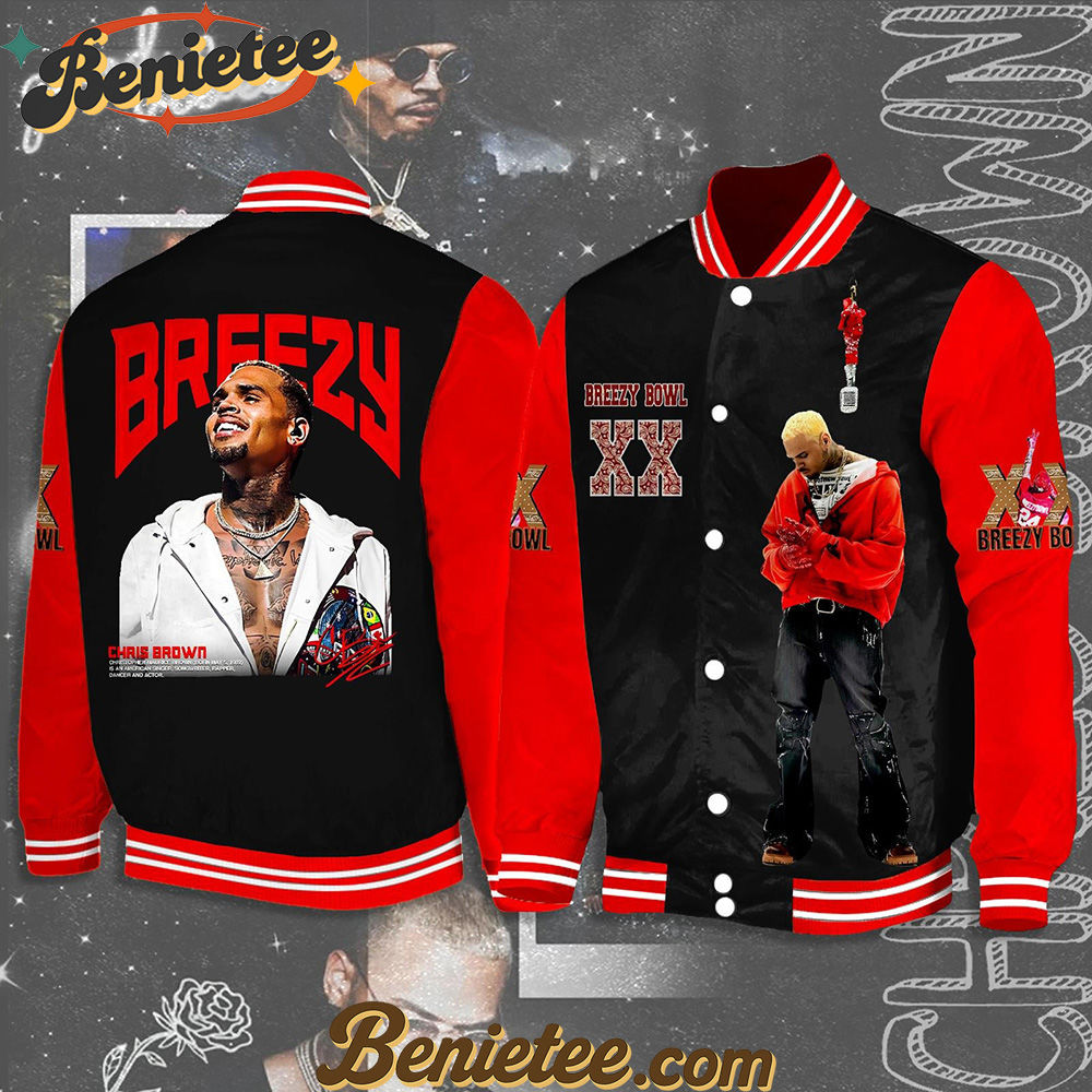 Breezy Bowl XX Tour Shoulder Chris Black Red Bomber Jacket, Personalized Chris Brown Tour Jacket, Chris Brown Breezy Bowl Bomber Jacket, Breezy Bowl XX 2025 Bomber Jacket Breezy Bowl XX Tour Shoulder Chris Black Red Bomber Jacket, Personalized Chris Brown Tour Jacket, Chris Brown Breezy Bowl Bomber Jacket, Breezy Bowl XX 2025 Bomber Jacket