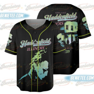 Welcome To Haddonfield Michael Myers Jersey, Horror Movie BAseball Jersey, Michael Welcome To Halloween