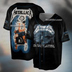 Vintage Metallica Baseball Jersey, World Tour Jersey, Metal Band Shirt