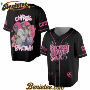 Personalized Breezy Bown Baseball Jersey - Breezy Bowl Tour XX Baseball Jersey, Chris Brown Baseball Jersey For Fans
