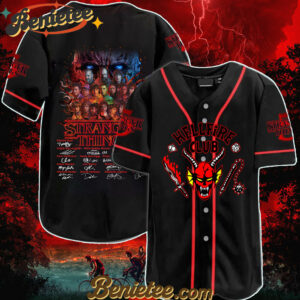 Stranger Things Hellfire Club Baseball Jersey-3D Baseball Jersey