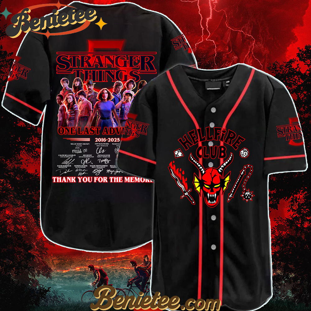 Stranger Things Hellfire Club Baseball Jersey-3D Baseball Jersey Limited Stranger Things Hellfire Club Baseball Jersey-3D Baseball Jersey Limited