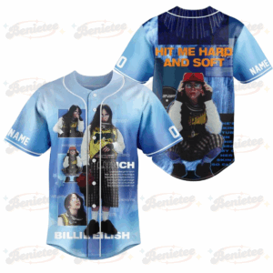 Personalized Billie Eilish Music Tour 2025 Baseball Jersey, Billie Eilish Lunch With Hit Me Hard And Soft Baseball Jersey