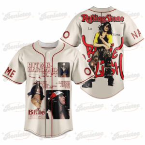 Personalized Billie Eilish Music Tour 2025 Baseball Jersey, Billie Eilish La Vera Rolling Stone Personalized Baseball Jersey