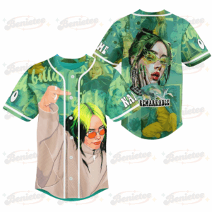 Personalized Billie Eilish Music Tour 2025 Baseball Jersey, Billie Eilish I’m Remarkable Fan Personalized Baseball Jersey