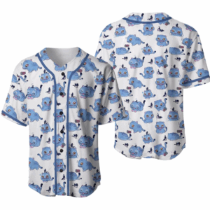 Blue Tiger & Magpie Baseball Jersey Kpop Demon Hunter Jinu Pets Shirt, Cute Animal Print Anime Jersey