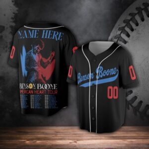 Benson Boone Baseball Jersey, Custom Name and Number Jersey