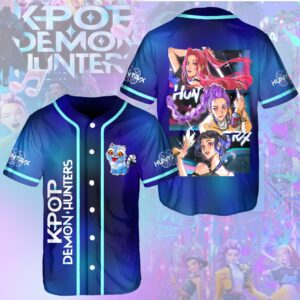 Huntrix K-pop Demo Movie Baseball Jersey, Vintage Hunters Tiger Print Jersey For Kids, Mira, Rumi, Joy Huntrix Shirt For Team