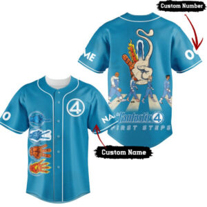 Personalized The Fantastic Four First Steps Baseball Jersey
