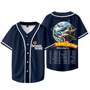 Custom Color Benson Boone Fireworks And Rollerblades Tour Baseball Jacket Tee Women Men Fashion Short Sleeve Top