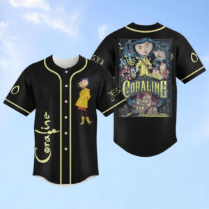 Customized Coraline Horror Cartoon Baseball Jersey