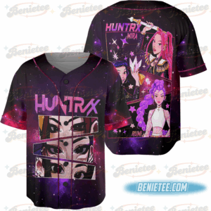 Kpop Demon Hunters Baseball Jersey, Huntrix Girl Shirt, Kpop Idol Group Jersey, Mira, Rumi, Joey Shirt, Gift for Huntrix Fan