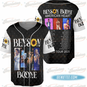 Benson Boone fireworks & rollerblades Tour Vintage Jersey, Gift For Fan Unisex shirt youth, American Heart World tour Album 2025 Jersey