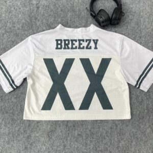 Personalized Chris Brown 2025 Croptop Mesh Football, Breezy Bowl XX Concert 2025 Croptop Mesh Football