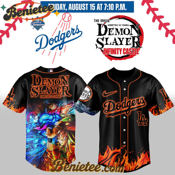 All Team MLB Los Angeles Dodgers x Demon Slayer Baseball Jersey 2025 v1