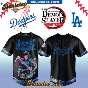 All Team MLB Los Angeles Dodgers x Demon Slayer Baseball Jersey 2025 v10