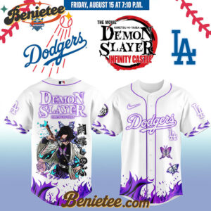 All Team MLB Los Angeles Dodgers x Demon Slayer Baseball Jersey 2025 v12