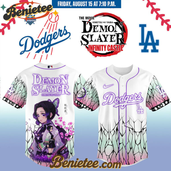 All Team MLB Los Angeles Dodgers x Demon Slayer Baseball Jersey 2025 v16