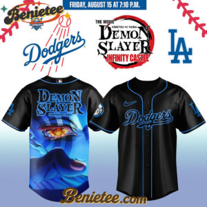 All Team MLB Los Angeles Dodgers x Demon Slayer Baseball Jersey 2025 v5