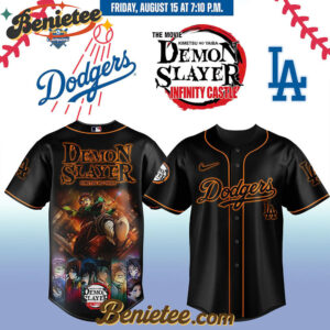 All Team MLB Los Angeles Dodgers x Demon Slayer Baseball Jersey 2025 v6