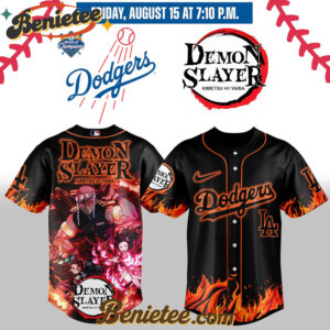 Los Angeles Dodgers x Demon Slayer Baseball Jersey 2025 v1