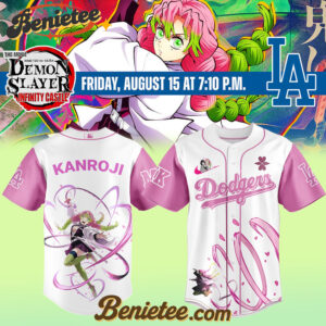 All Team MLB Los Angeles Dodgers x Demon slayer Baseball Jersey