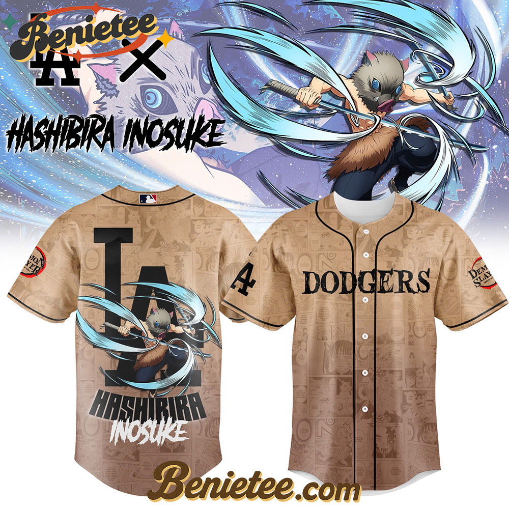All Team MLB Los Angeles Dodgers x Demon slayer Hashibira Inosuke Baseball Jersey All Team MLB Los Angeles Dodgers x Demon slayer Hashibira Inosuke Baseball Jersey