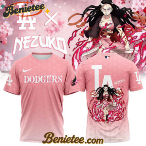All Team MLB Los Angeles Dodgers x Demon slayer Kamado Nezuko Tshirt